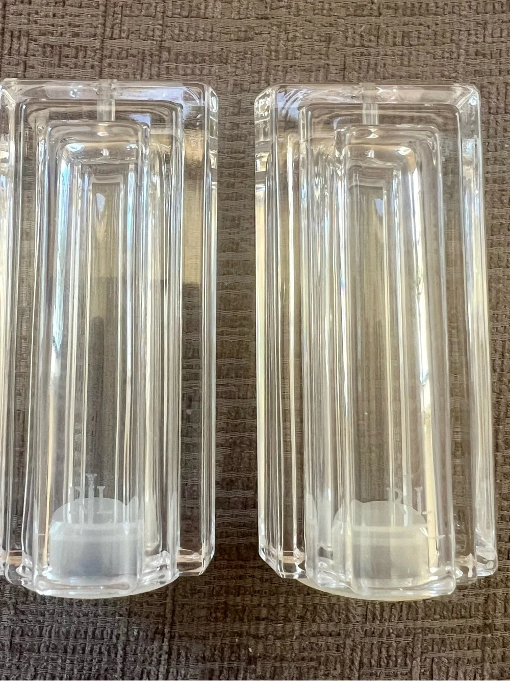 Ralph Lauren Clear Crystal Ribbed Salt and Pepper Shakers